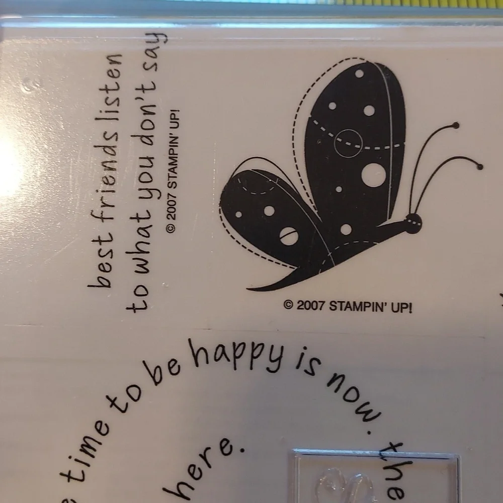 Rubber Stamps Garden Whimsy Friendship Theme Set Of 8